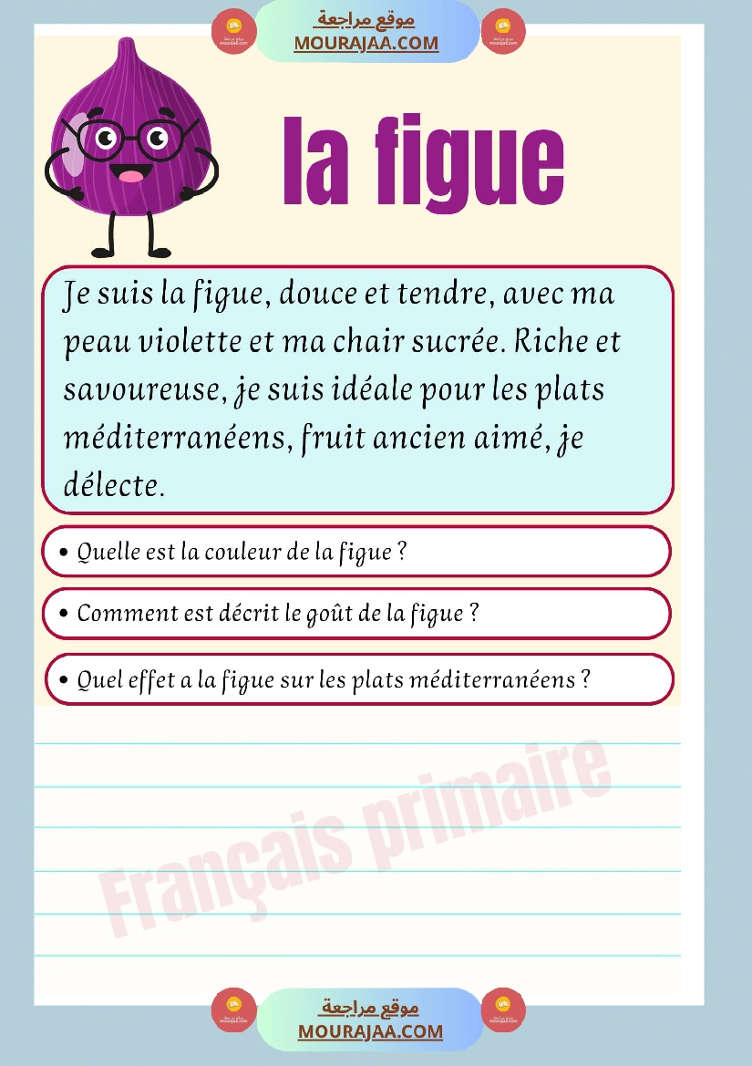 decrire les fruits et les legumes صفحة 19