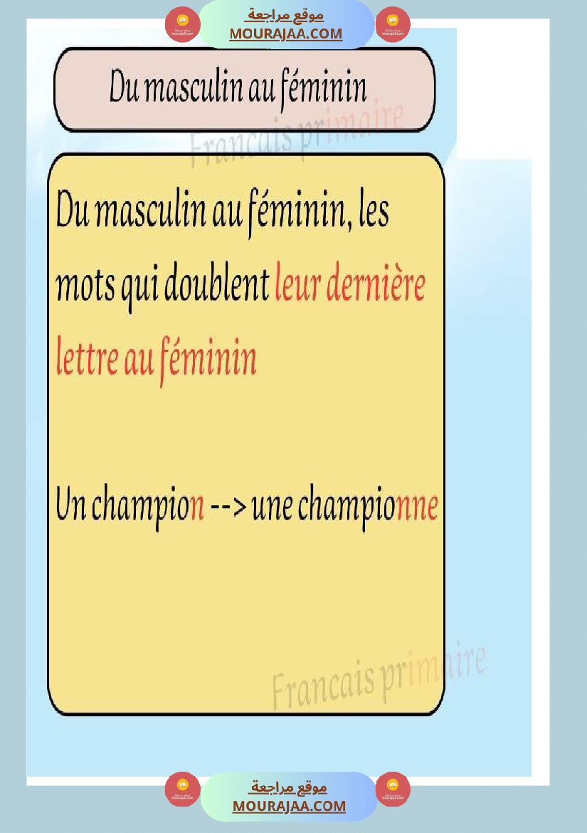 du masculin au feminin