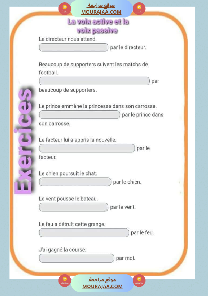 exercice la voix active et la voix passive