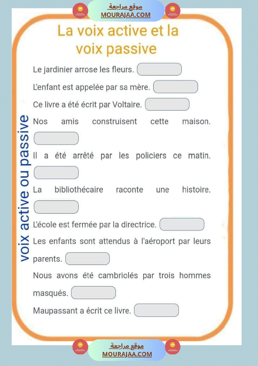 exercice la voix active et la voix passive