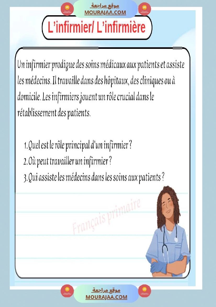 exercice sur des textes des metiers صفحة 11
