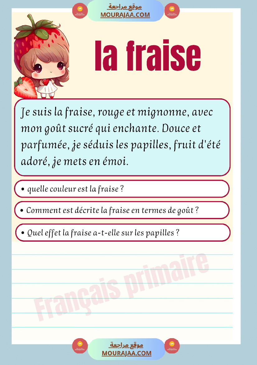 exercices sur description des fruis