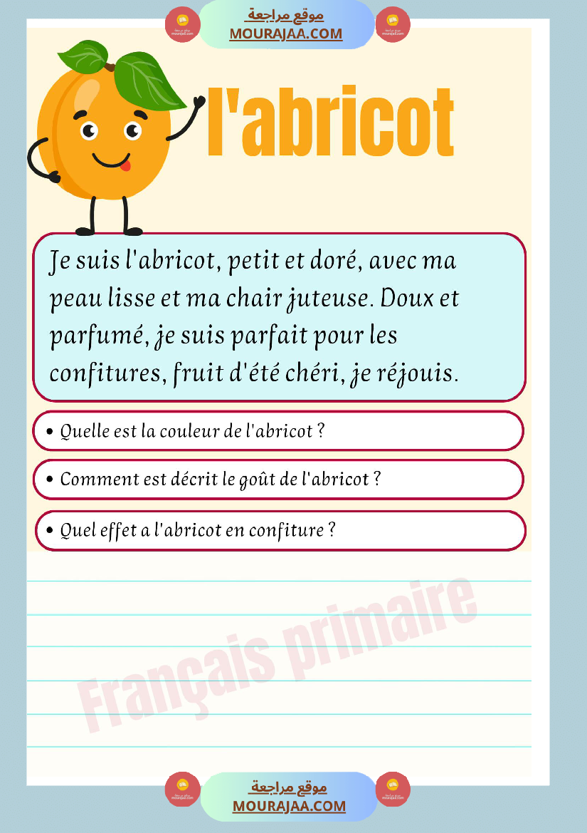 exercices sur description des fruis
