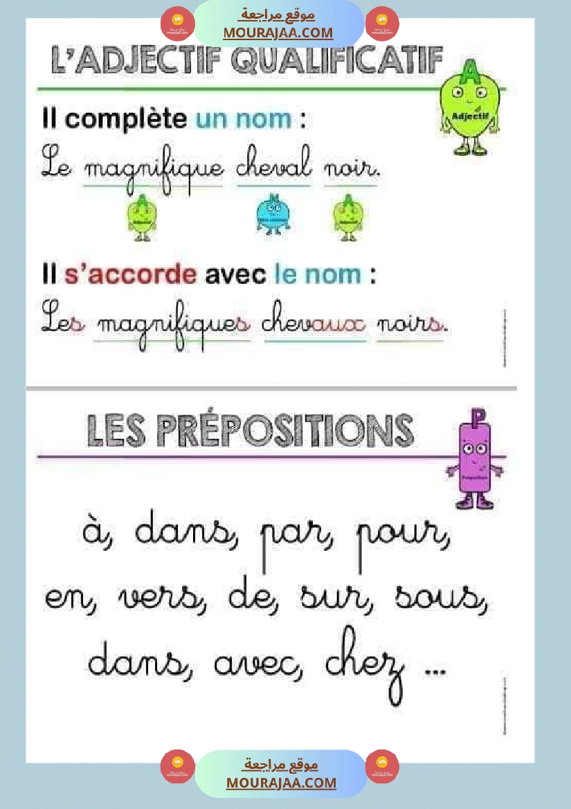 fiche grammaire la phrase la ponctuation le nom صفحة 8