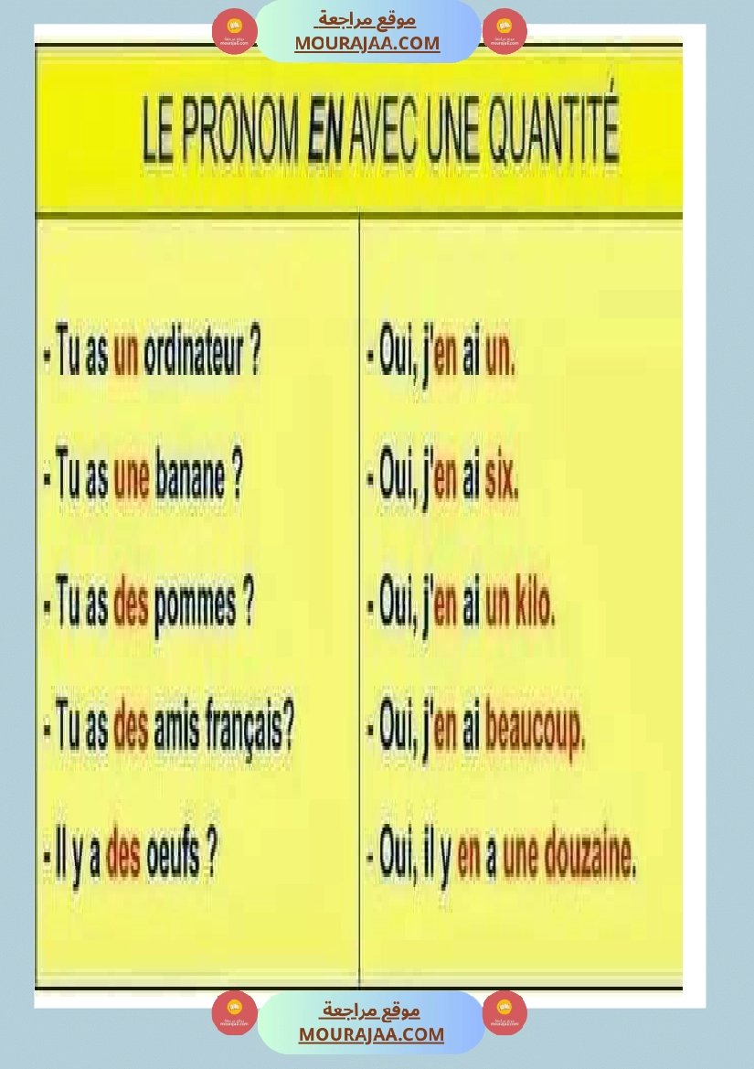 le pronom en 2 صفحة 2