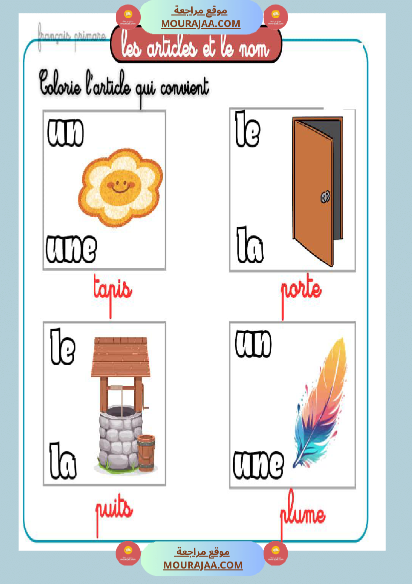 les articles et le nom