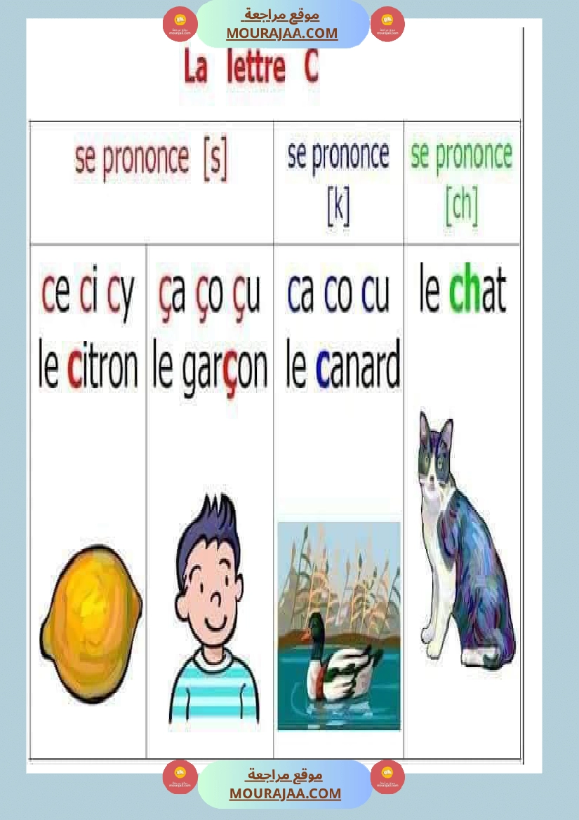 les lettres g et c صفحة 5