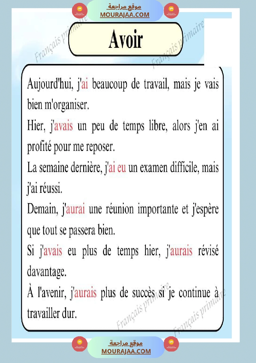 les verbes dans un texte صفحة 2