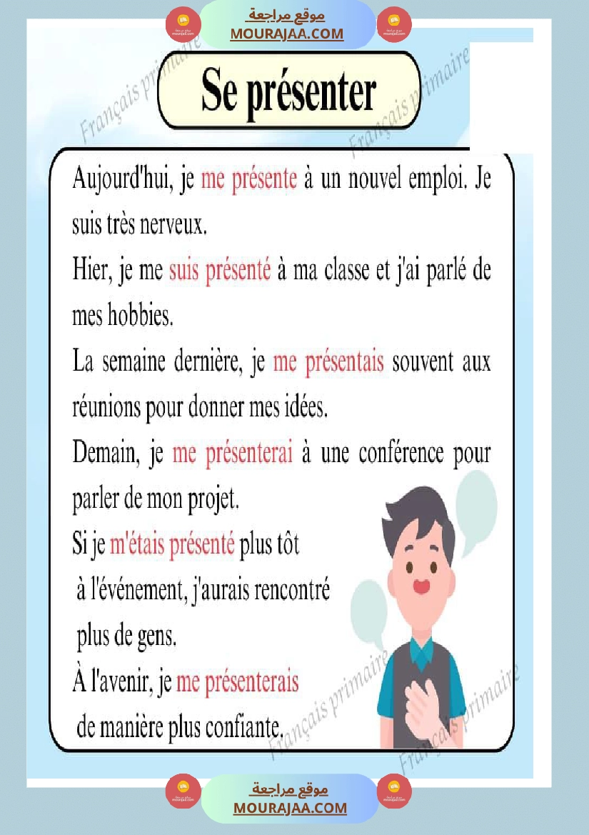 les verbes dans un texte صفحة 5