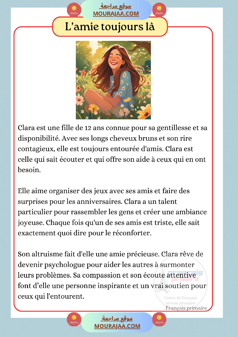 produire un texte descriptif portrait