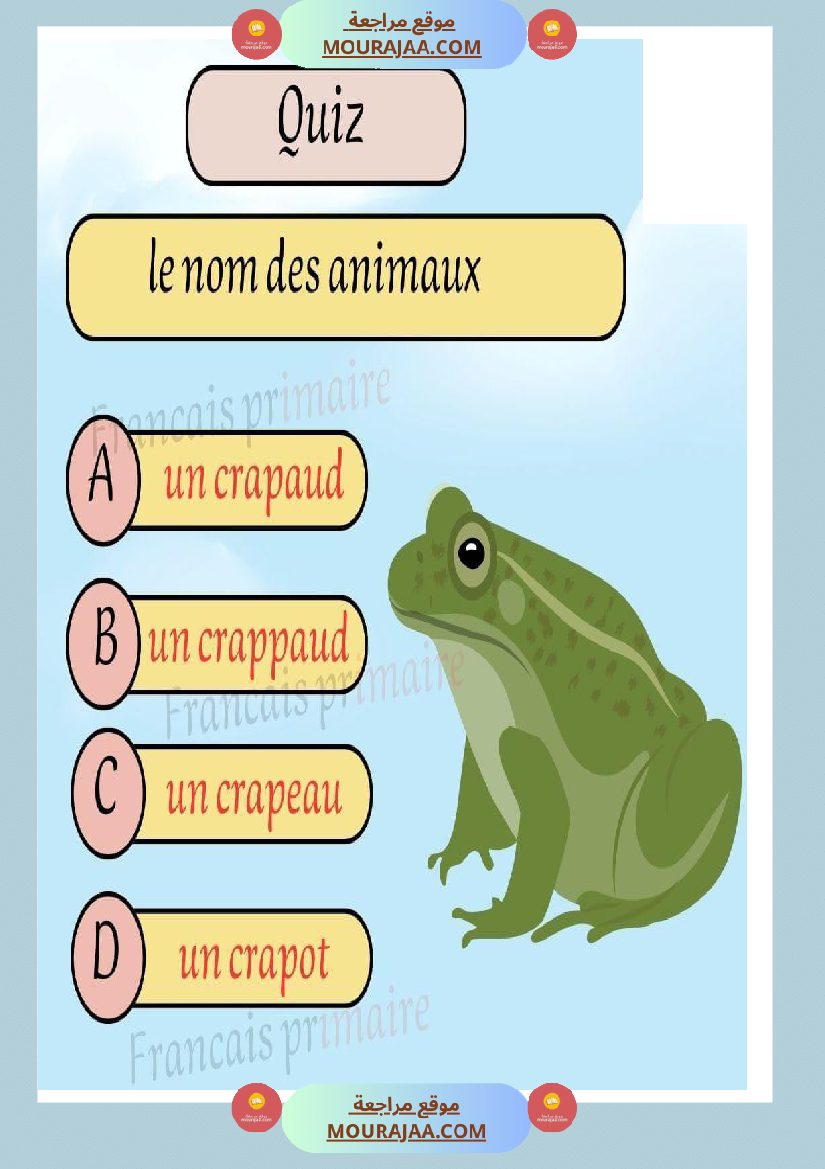 quiz nom des animaux