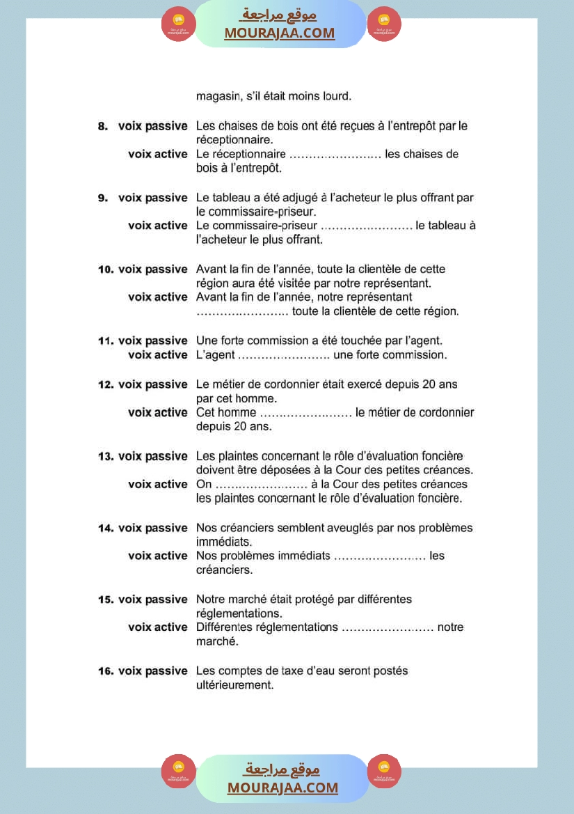 voix active passive pronominale صفحة 2