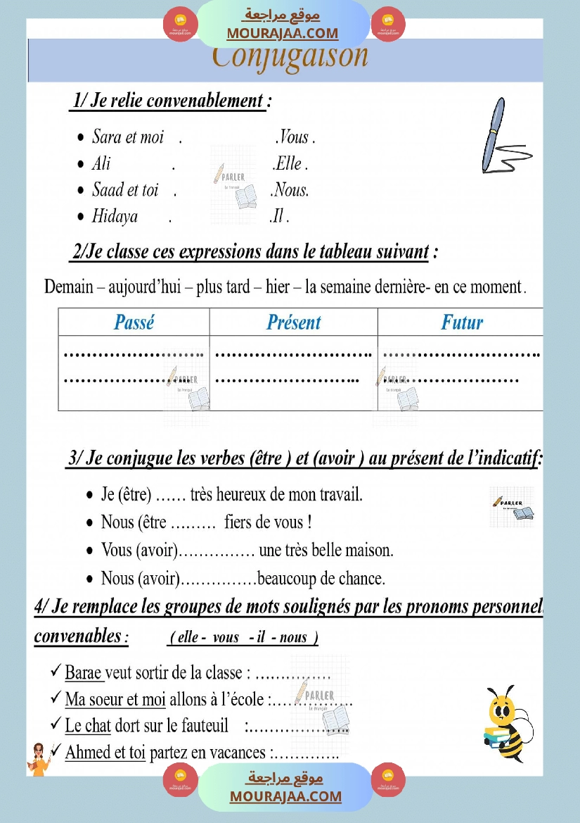 5eme annee conjugaison