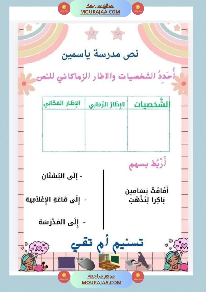 السنة الثانية استثمار نصوص الوحدة الاولى كاملة قراءة وفهم انتاج أملاء