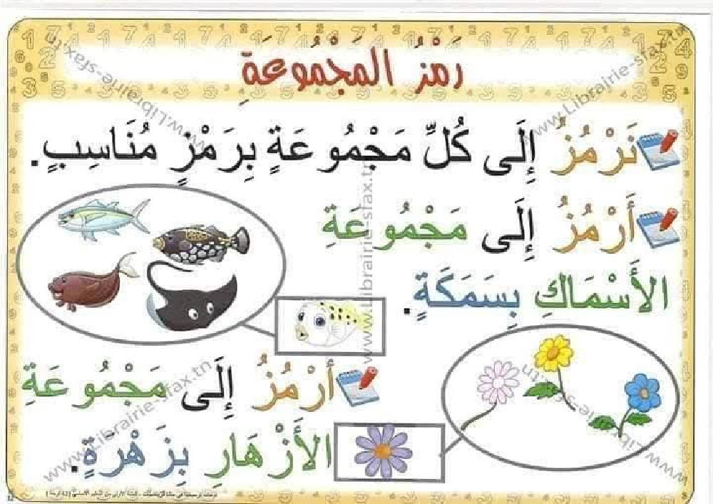 السنة اولى لوحات ترسخية في مادة الرياضيات لتلاميذ السنة الأولى لكامل السنة صفحة 6