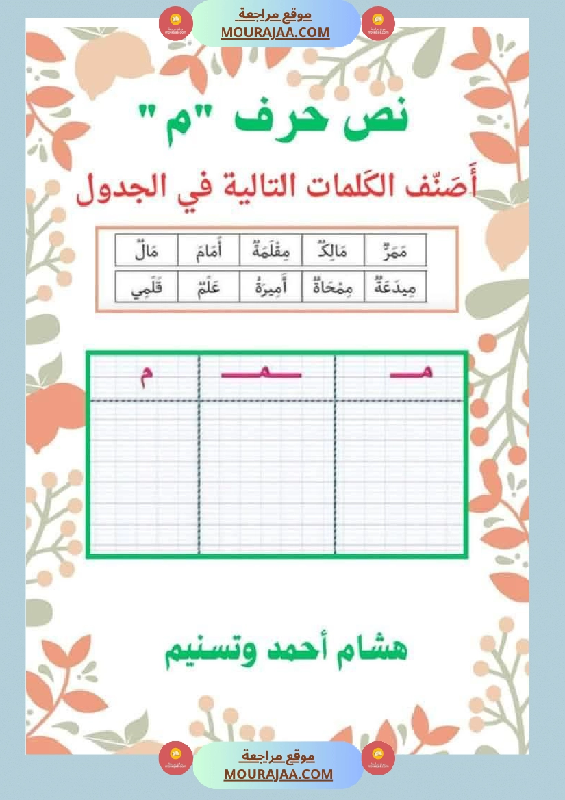السنة اولى نصوص الوحدة الاولى الباء اللام الميم الراء قراءة وفهم انتاج صفحة 20