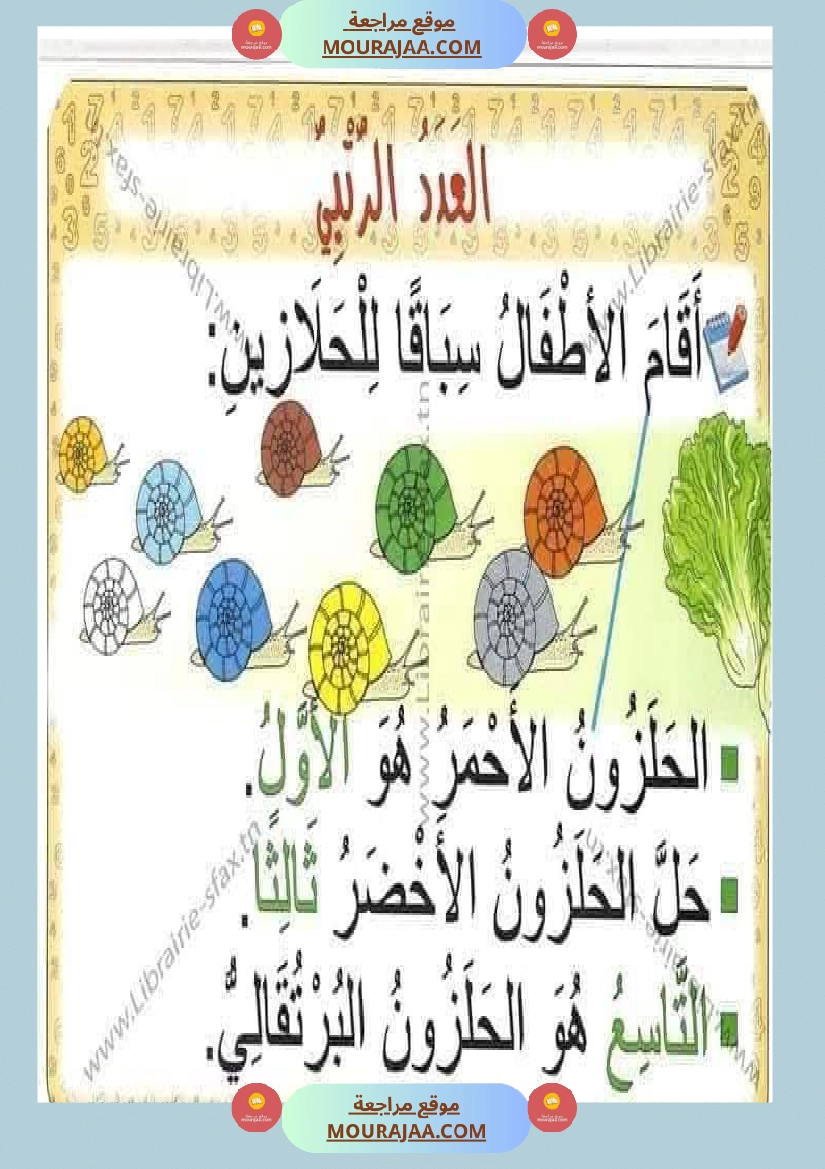 السنة اولى لوحات ترسخية في مادة الرياضيات لتلاميذ السنة الأولى لكامل السنة صفحة 19