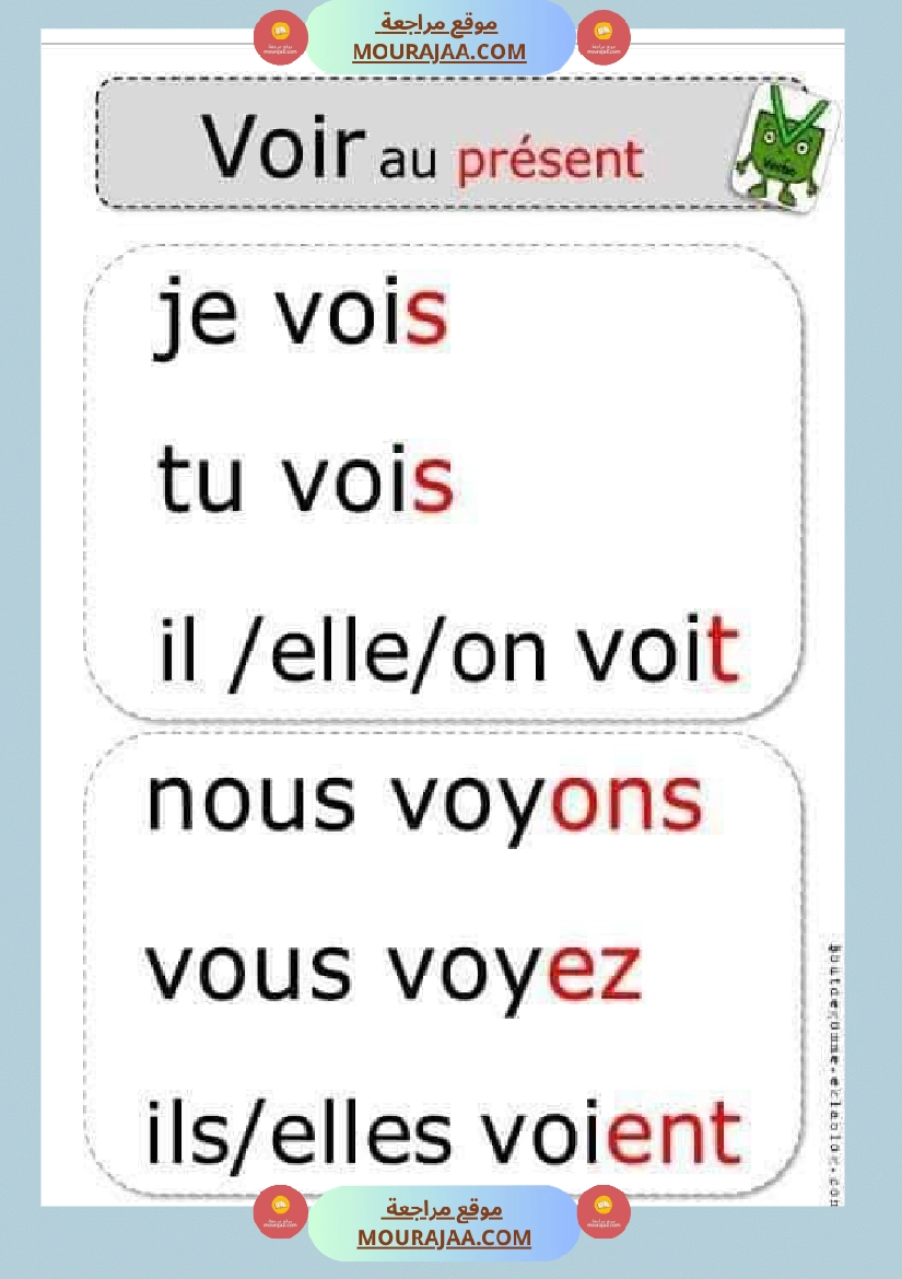 conjugaison les verbes au present futur et passe compose 4eme  صفحة 12