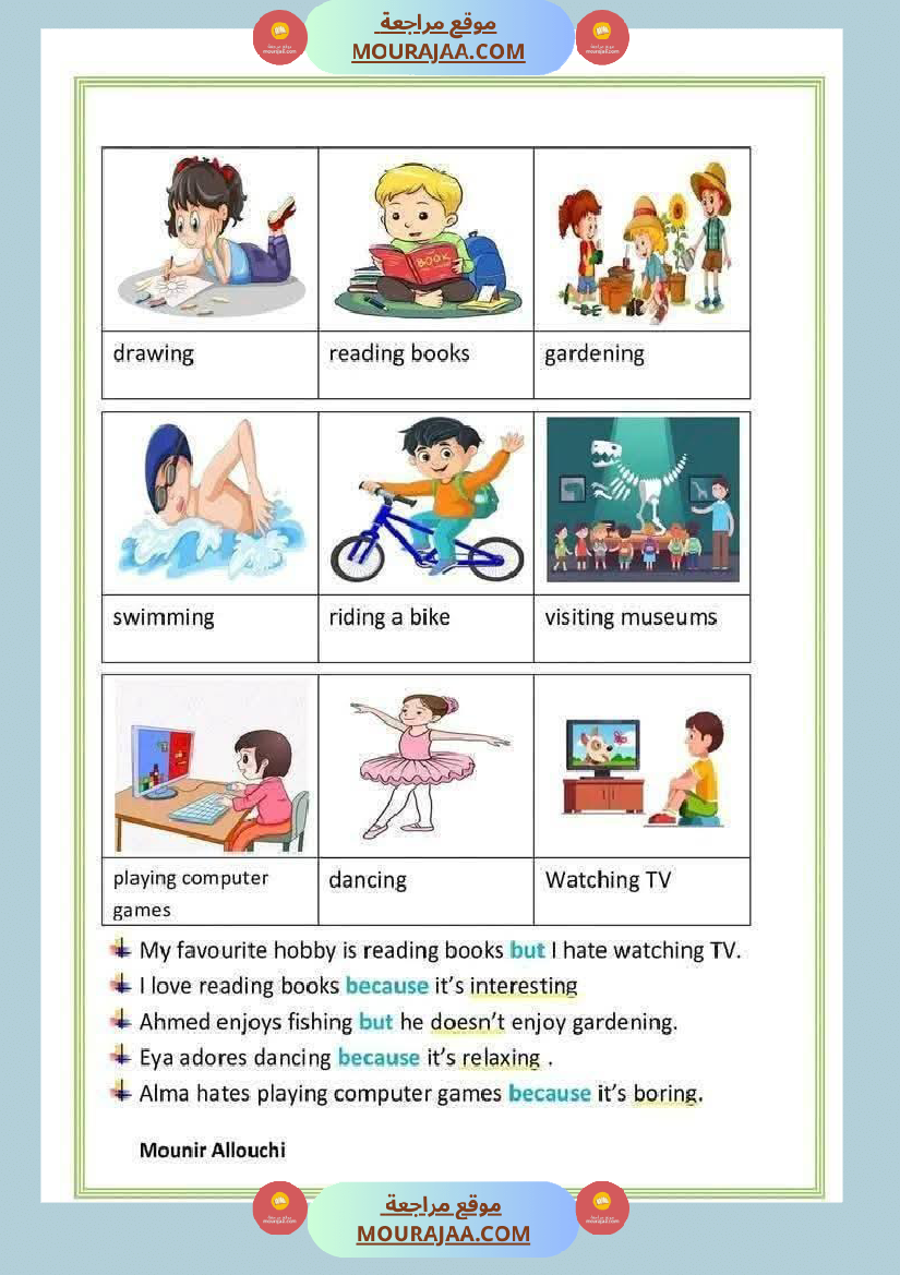 6eme annee anglais 1er trimestre