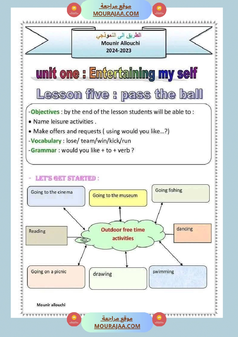 6eme annee anglais 1er trimestre صفحة 8