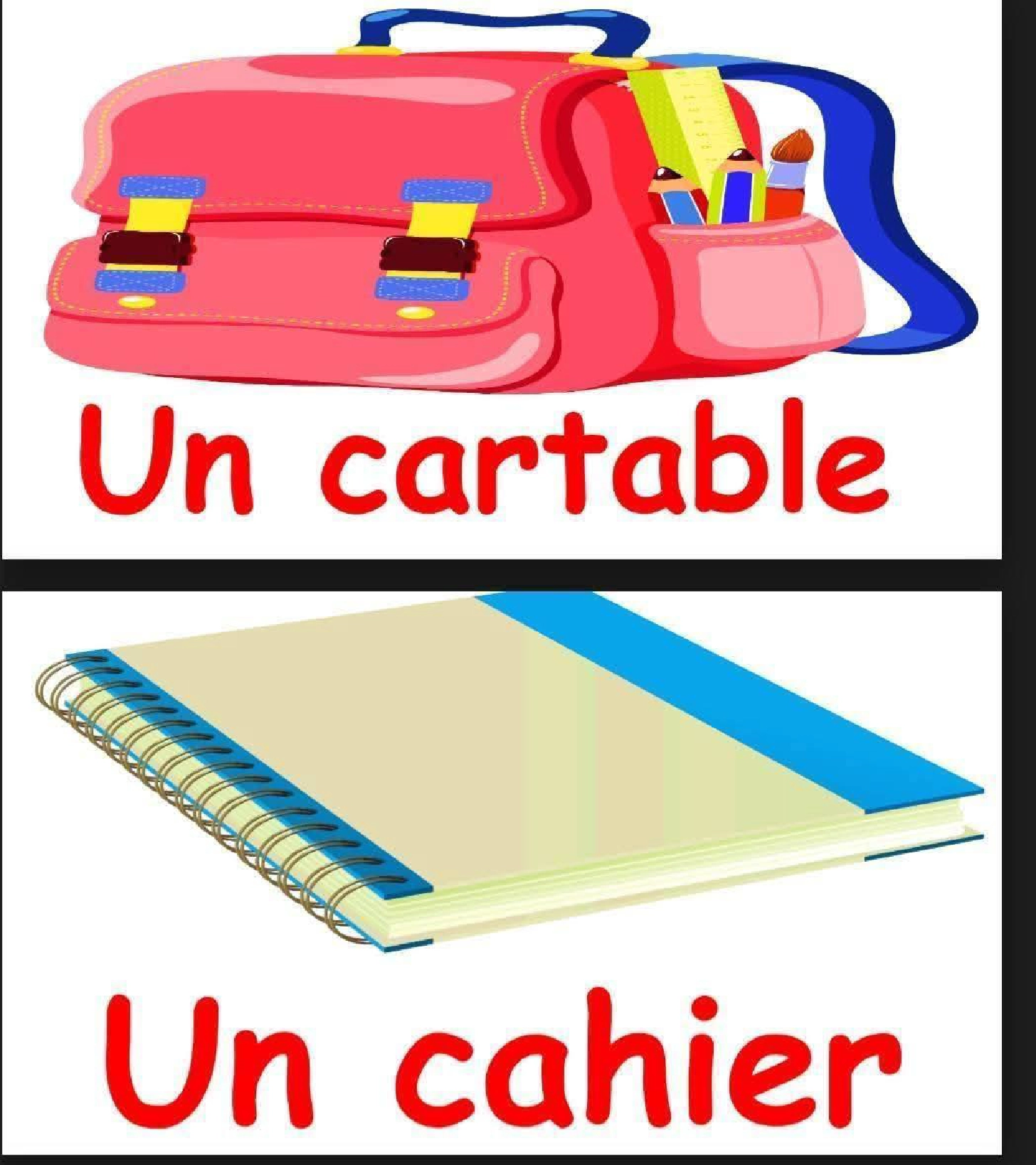 affichage francais 3eme annee