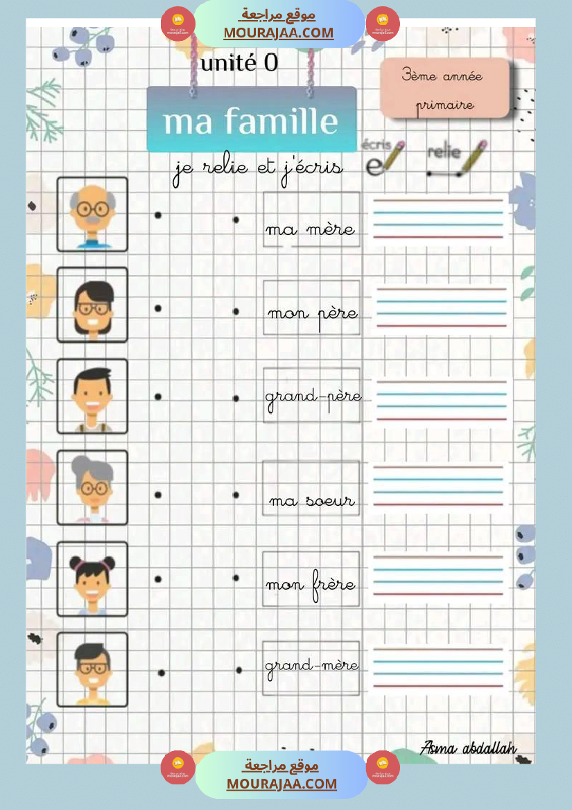 السنة الثالثة الوحدة الصفر فرنسية