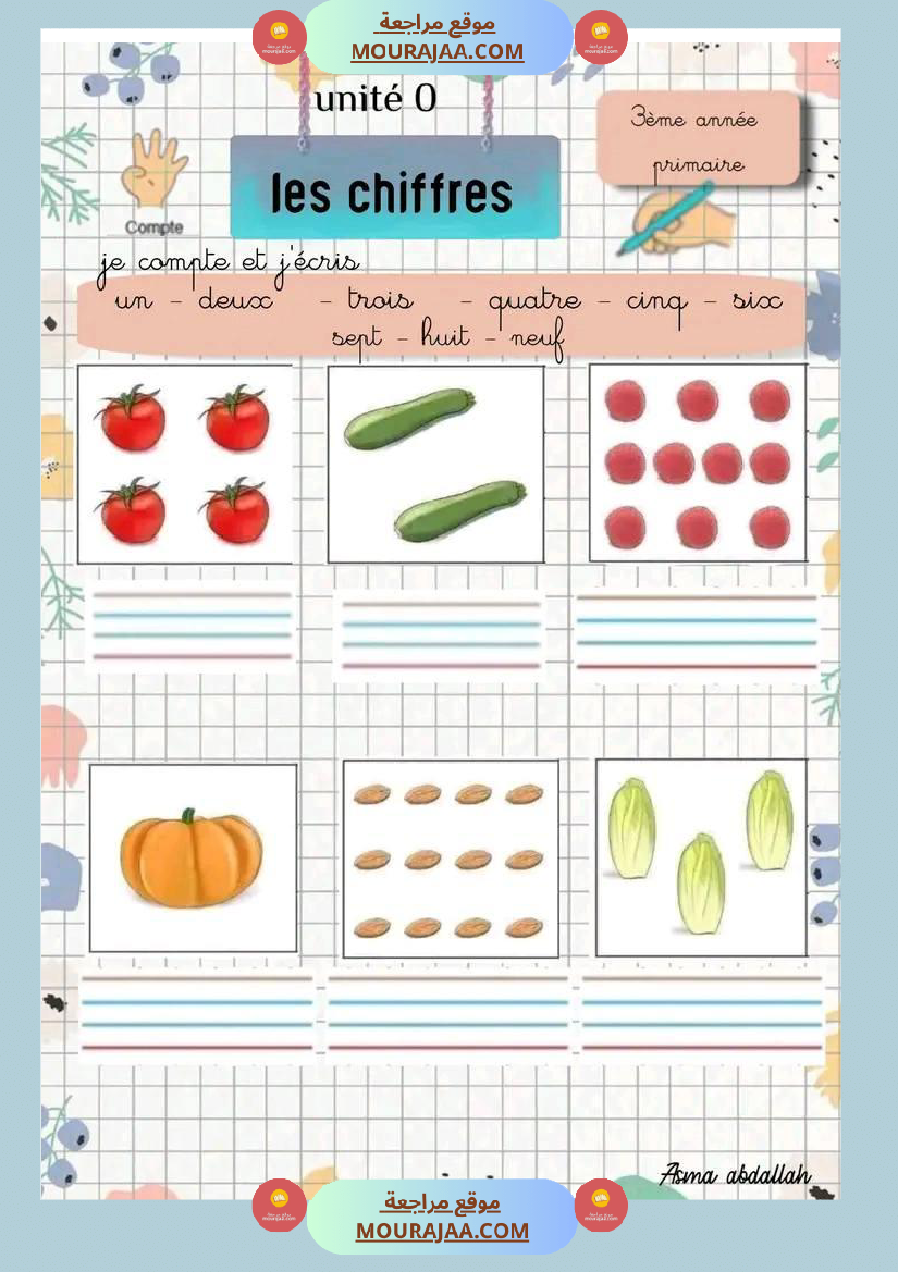 السنة الثالثة الوحدة الصفر فرنسية