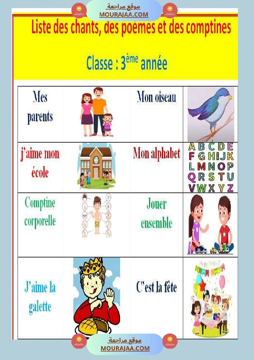 3eme annee journal repartition unite 1 صفحة 6