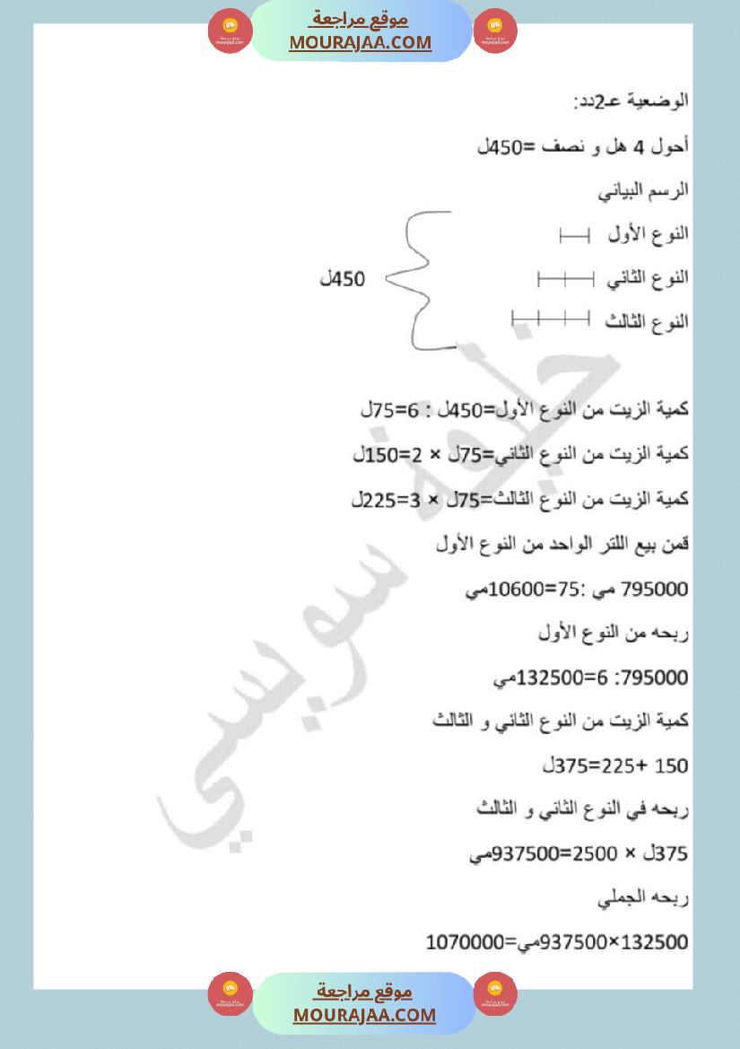 آخر تقييمات الوحدة الأولى رياضيات سنة خامسة