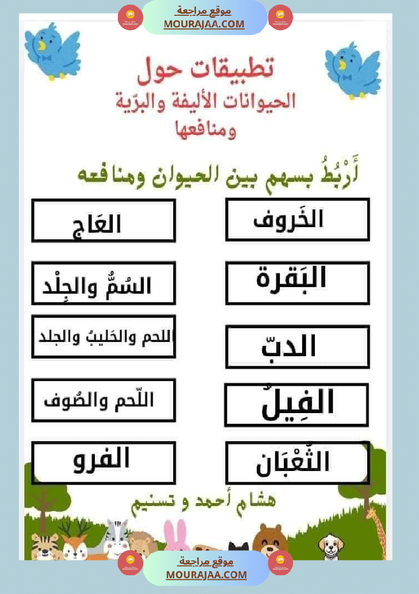 السنة الثانية تطبيقات في الايقاظ العلمي الحيوانات النباتات التغطية اللتر والمتر