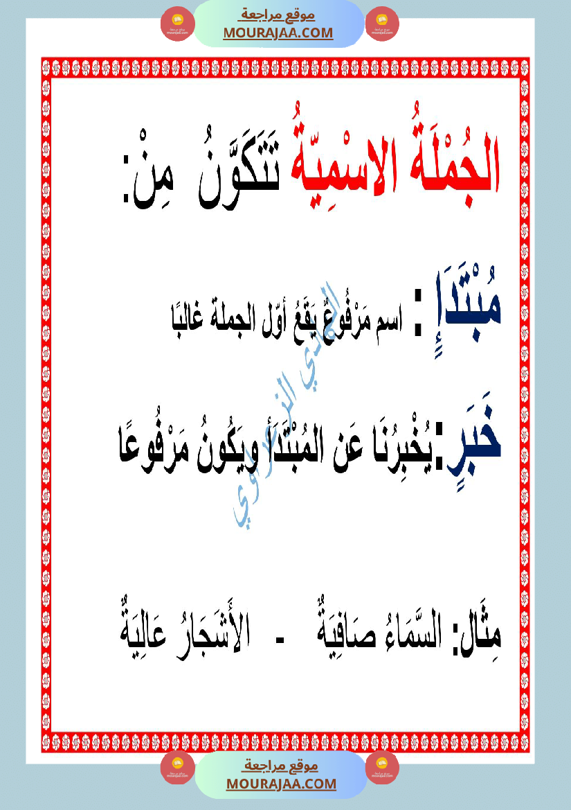 معلقات قواعد لغة السنة الرابعة