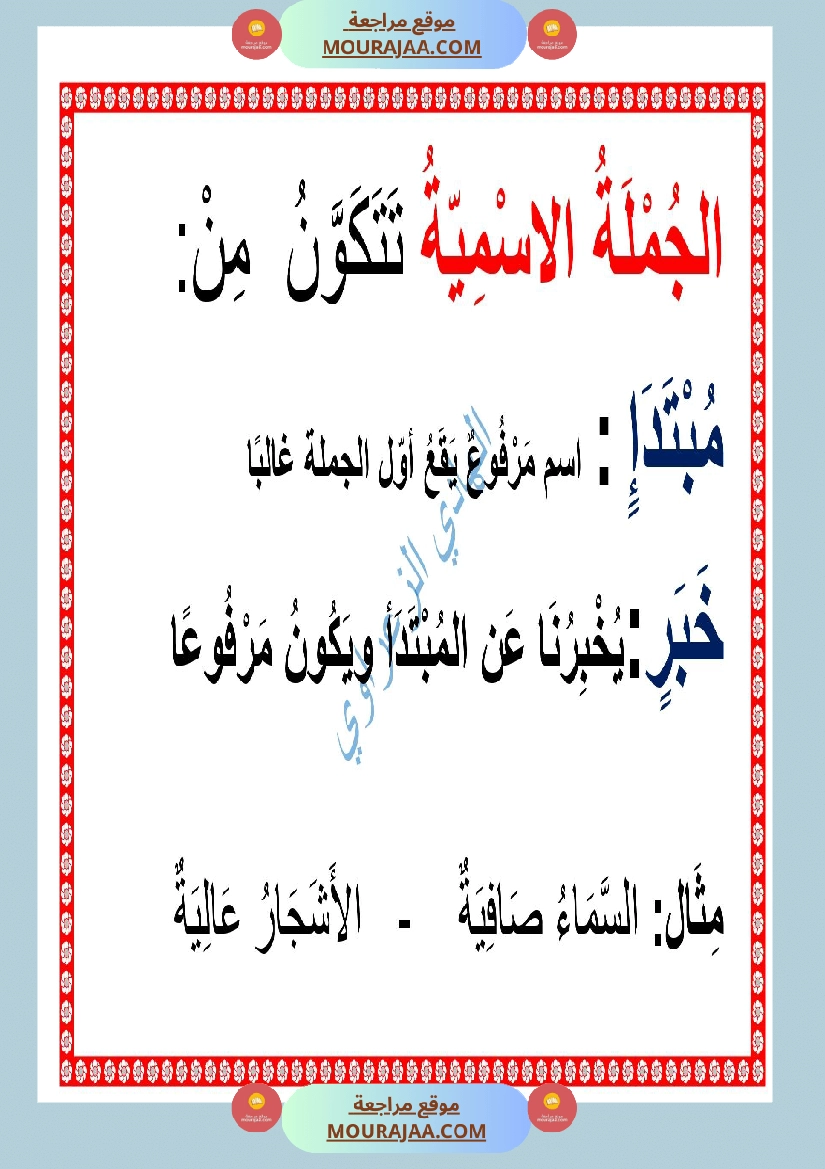 معلقات قواعد لغة السنة الرابعة صفحة 2