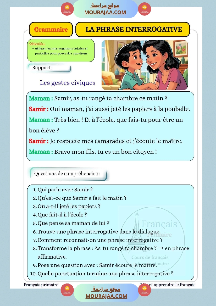 grammaire la phrase interrogative 4eme
