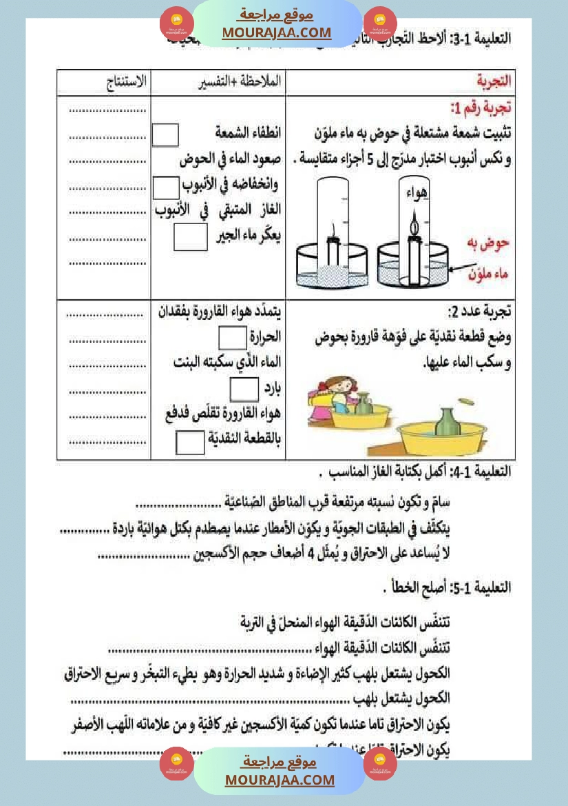 سادسة إبتدائي ايقاظ علمي الثلاثي الاول صفحة 3