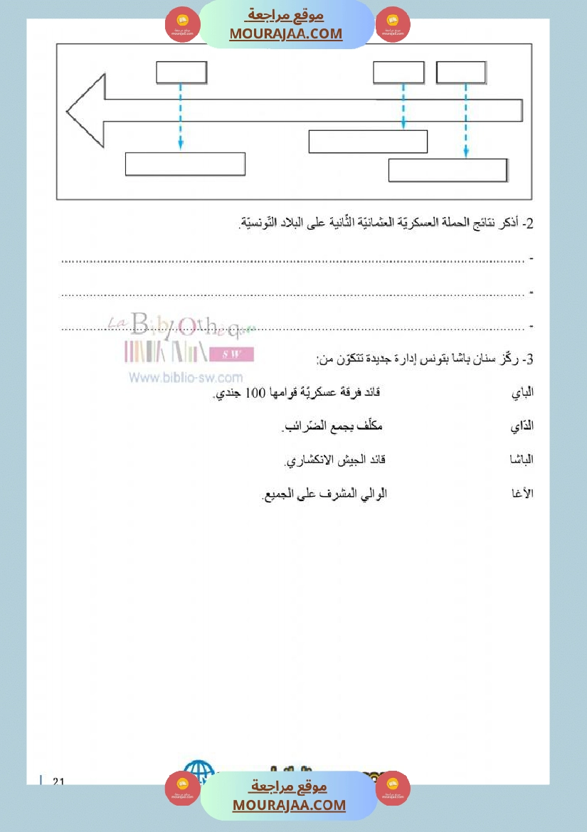 تاريخ سنة 6 دروس الثلاثي الأو ل مع سلسلة تمارين رابط الإصلاح صفحة 4
