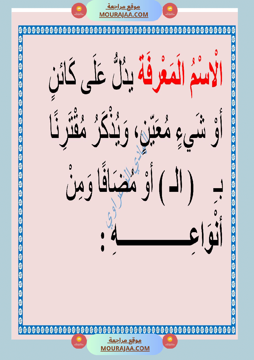 معلقات قواعد لغة للسنة السادسة 1