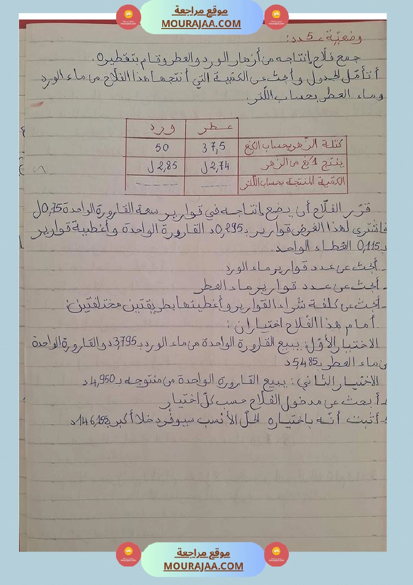 سلسلة تمارين في الرياضيات سنة سادسة صفحة 6