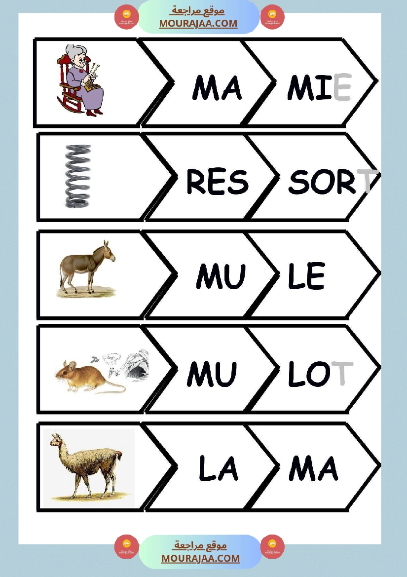 lecture syllabique 1er niveau 2eme niveau 3eme niveau 4eme صفحة 6