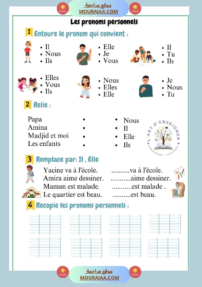 les pronoms personnels 3eme