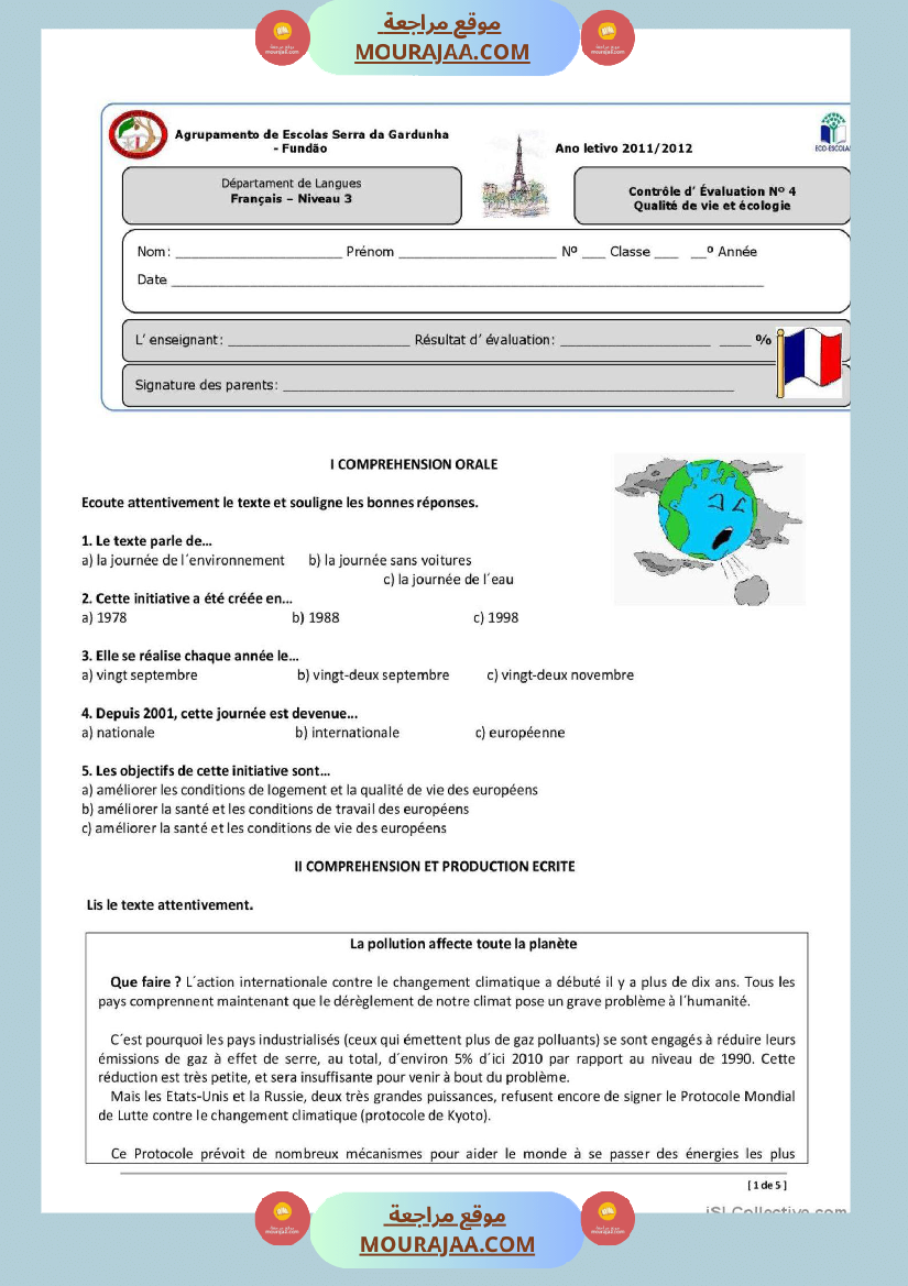 niveau 3 theme l environnement