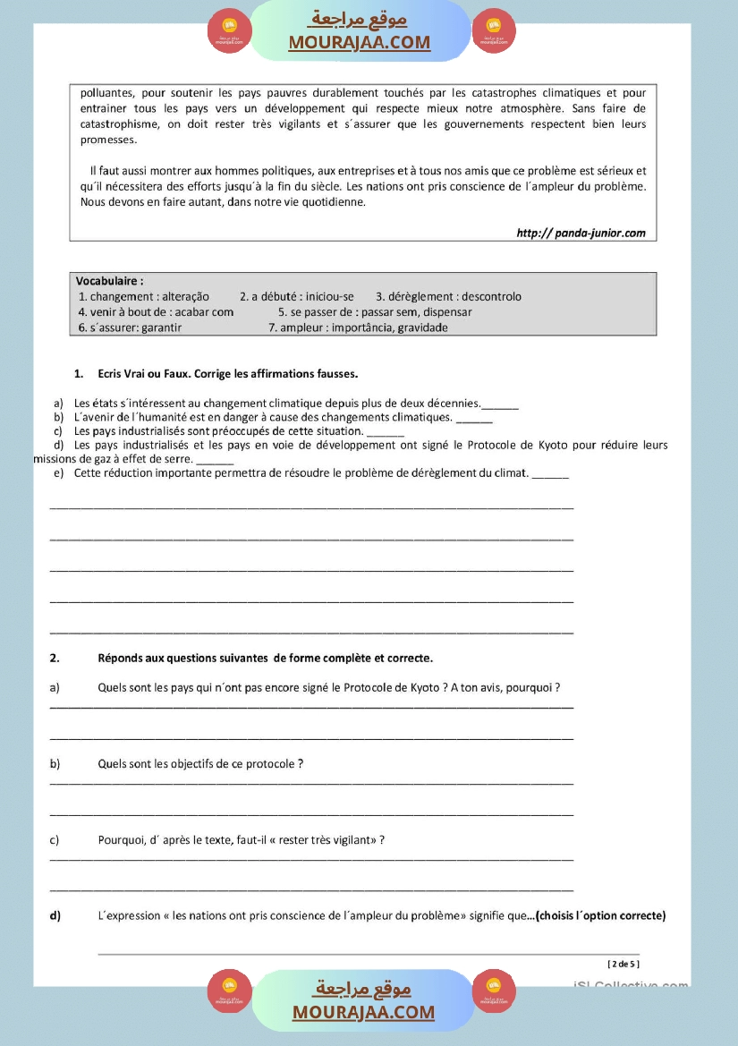 niveau 3 theme l environnement صفحة 3