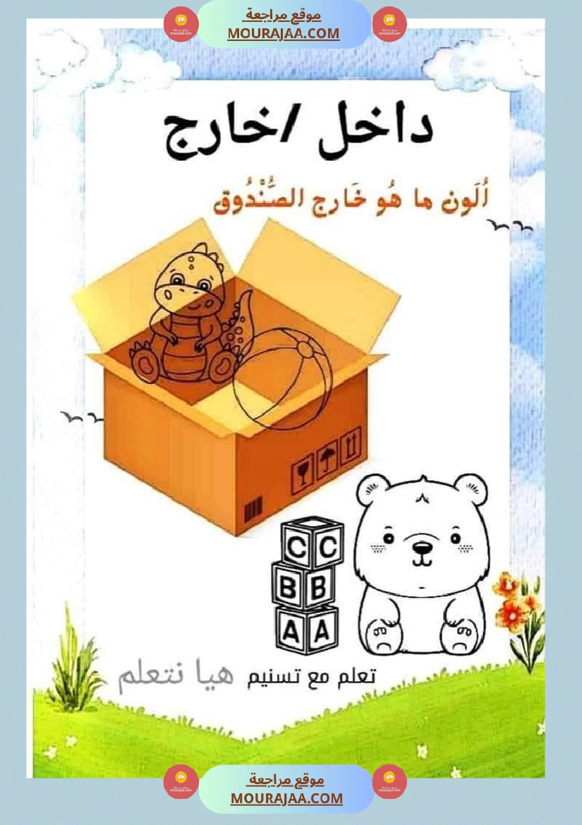 السنة الاولى رياضيات وايقاظ رياضيات تنظيم الفضاء أنواع الخطوط المجموعات ايقاظ الحواس علم صفحة 22