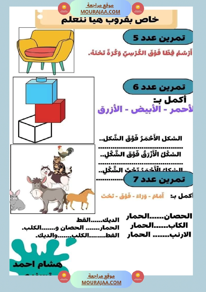 السنة الاولى رياضيات وايقاظ رياضيات تنظيم الفضاء أنواع الخطوط المجموعات ايقاظ الحواس علم صفحة 24