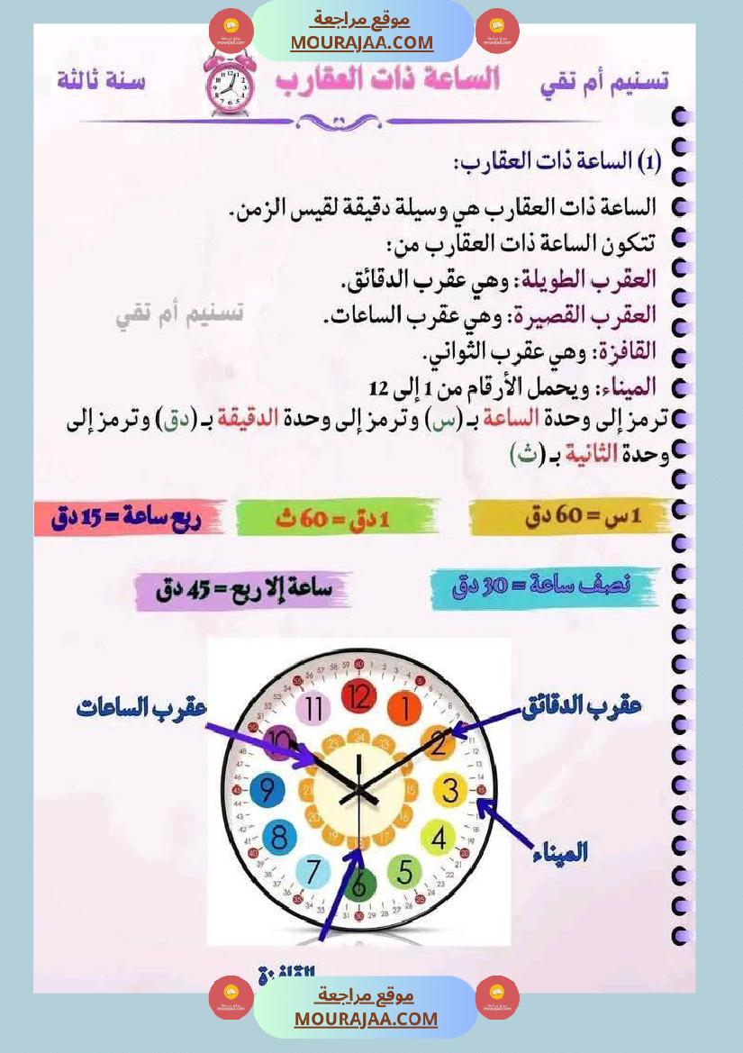 سنة ثالثة ابتدائي ايقاظ علمي الثلاثي الأول