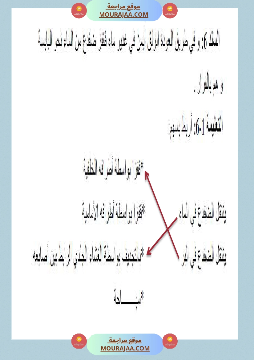 امتحانات السنة الثالثة ايقاظ علمي الثلاثي الاول مع الاصلاح صفحة 8
