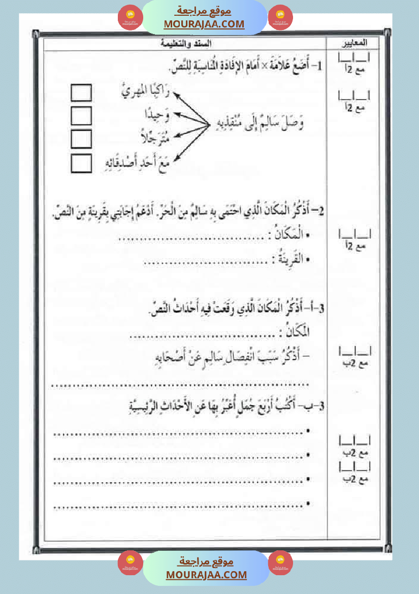 جميع امتحانات السنة الخامسة الثلاثي الأول