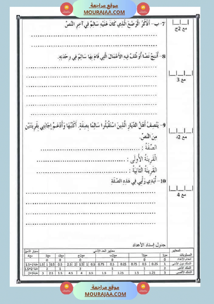 جميع امتحانات السنة الخامسة الثلاثي الأول صفحة 20