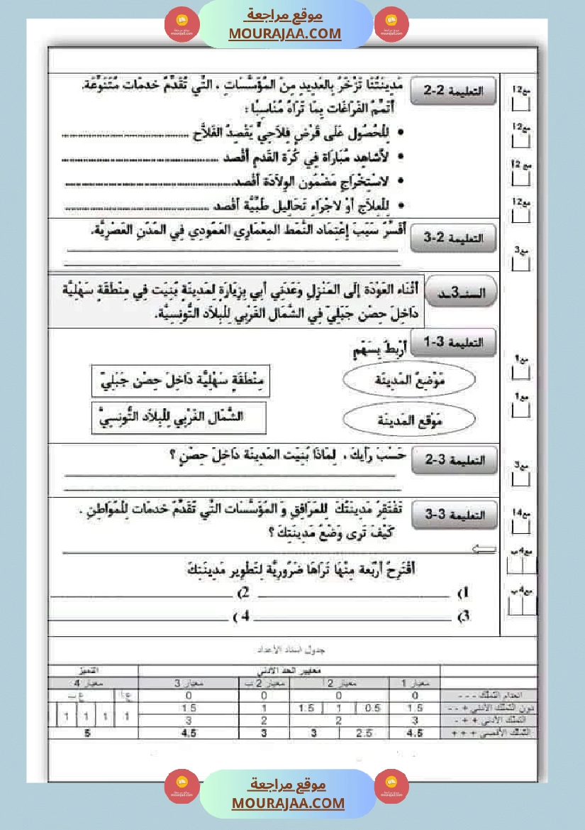 جميع امتحانات السنة الخامسة الثلاثي الأول صفحة 5