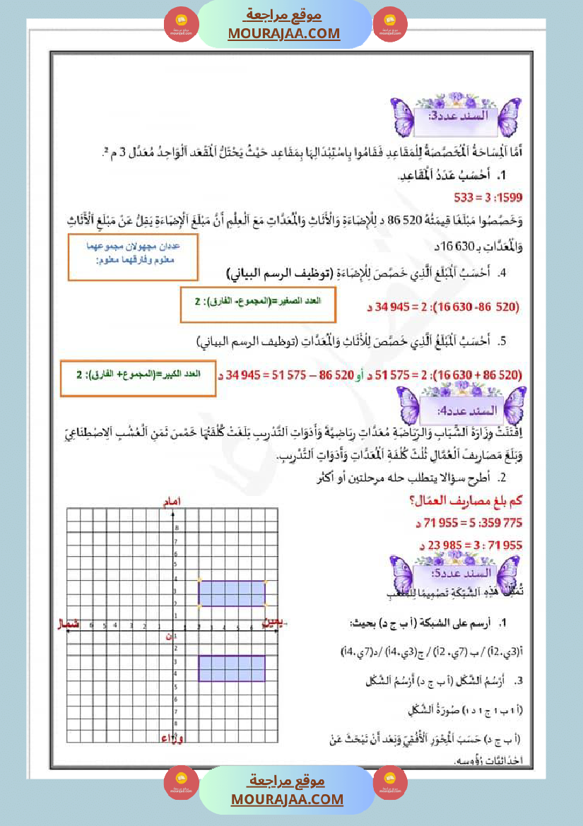 إدماج الفتر الأولى في الرياضيات بالاصلاح