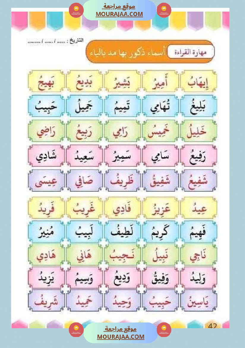 تدريب على القراءة للسنوات الأولى لاتقان القرآءة الجهرية